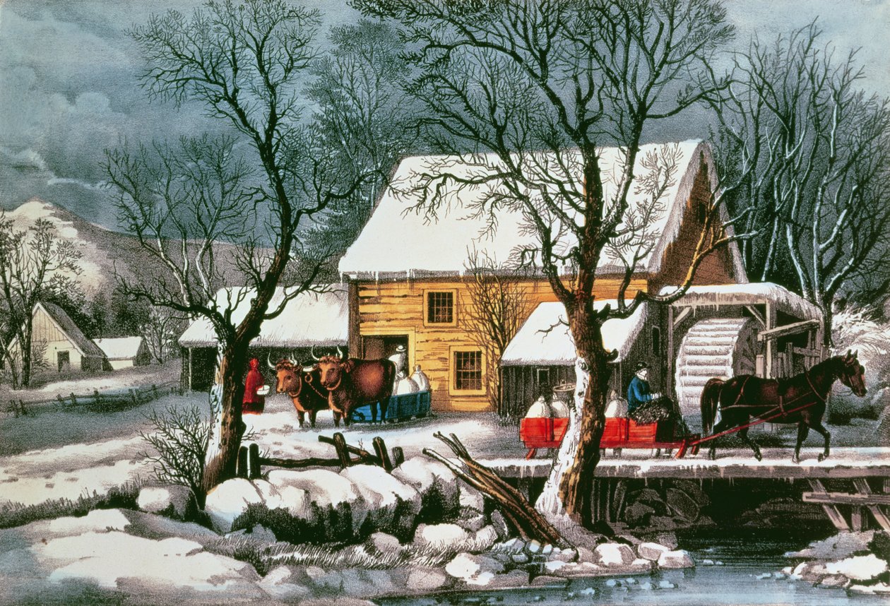 Eingefroren, 1872 von N. and Ives, J.M. Currier