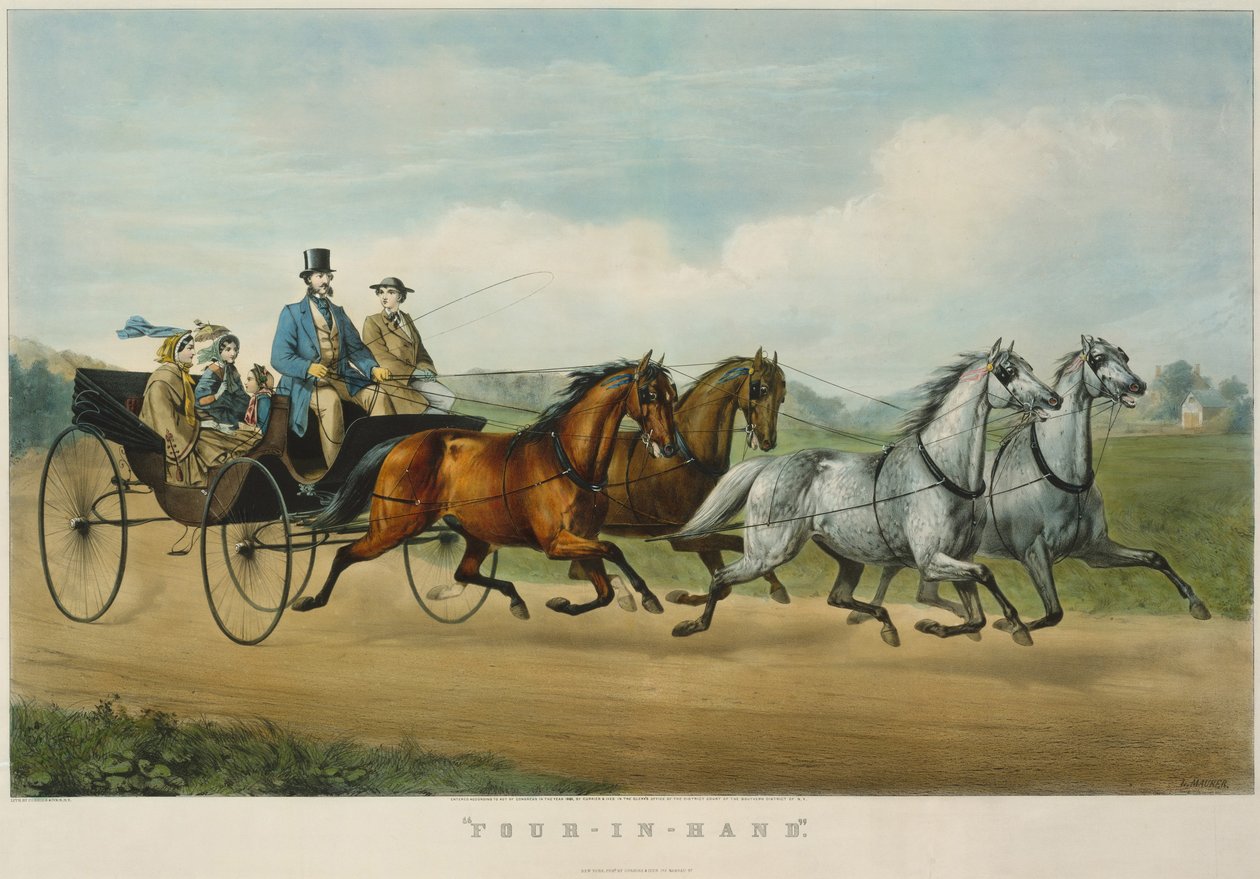 Vier-in-Hand von Currier and Ives