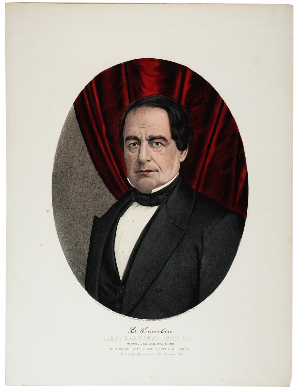 Hannibal Hamlin, 1860 von N. and Ives, J.M. Currier