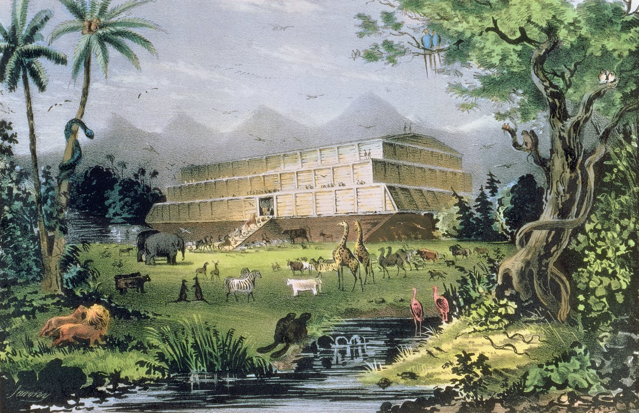 Noahs Arche, veröffentlicht von Currier und Ives, New York von Napoleon Sarony