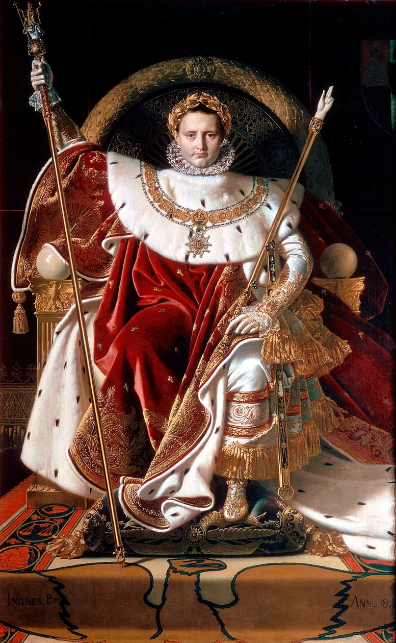 Napoleon auf seinem kaiserlichen Thron, 1804 von Napoleon Bonaparte I