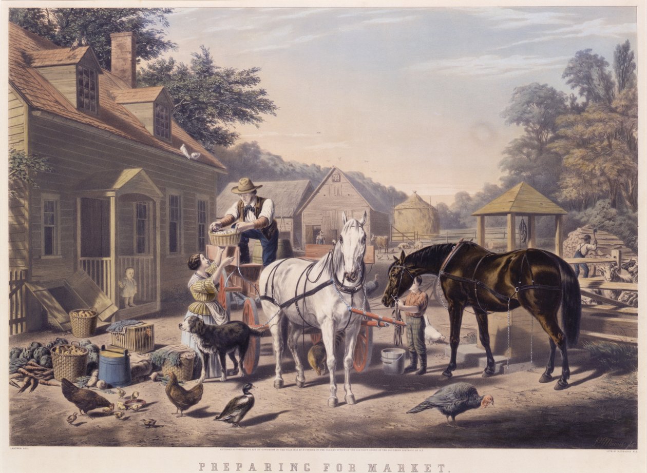 Vorbereitung für den Markt von Nathaniel Currier