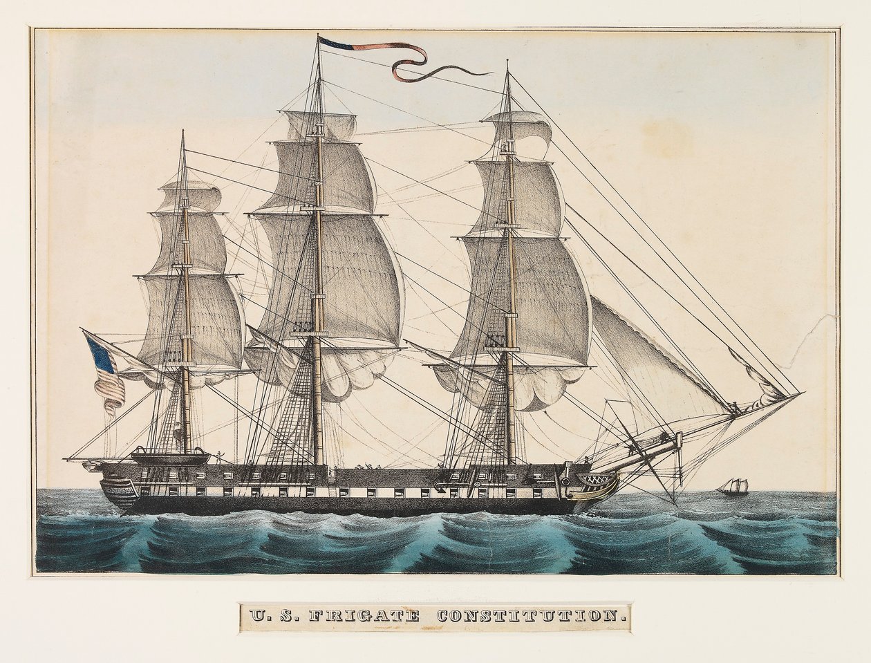 U.S. Fregatte Constitution von Nathaniel Currier