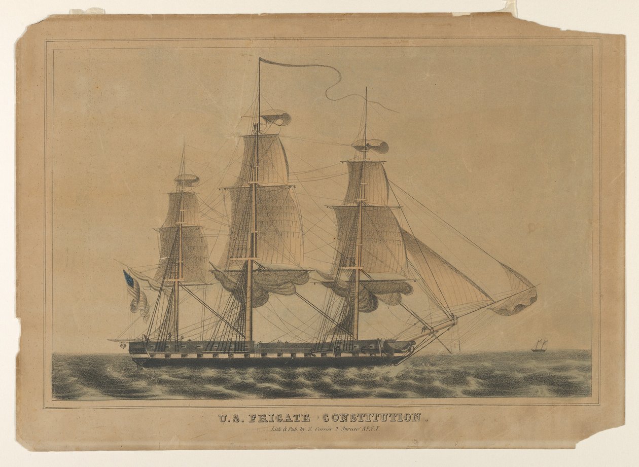 U.S. Fregatte Constitution, 1838-46 von Nathaniel Currier