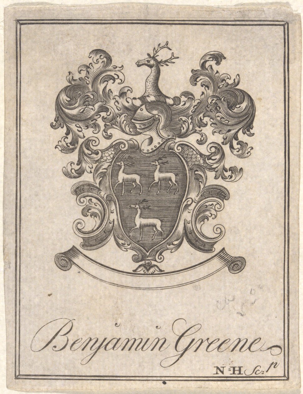 Benjamin Greene - Exlibris von Nathaniel Hurd