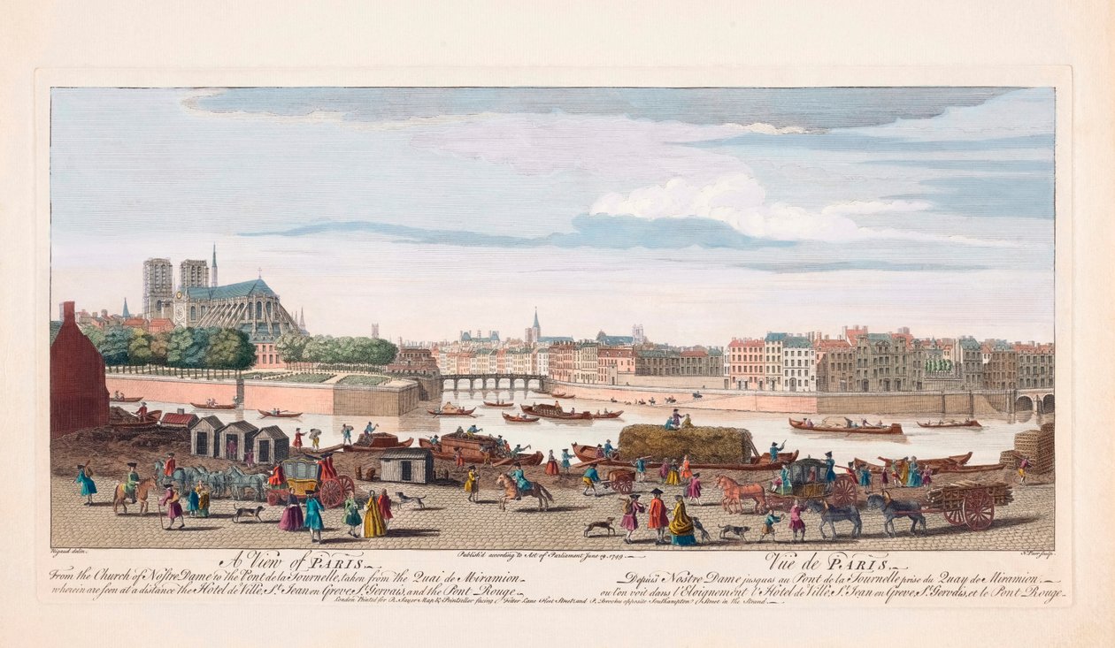 Ansicht von Paris im 18. Jahrhundert (Gravur) von Nathaniel Parr