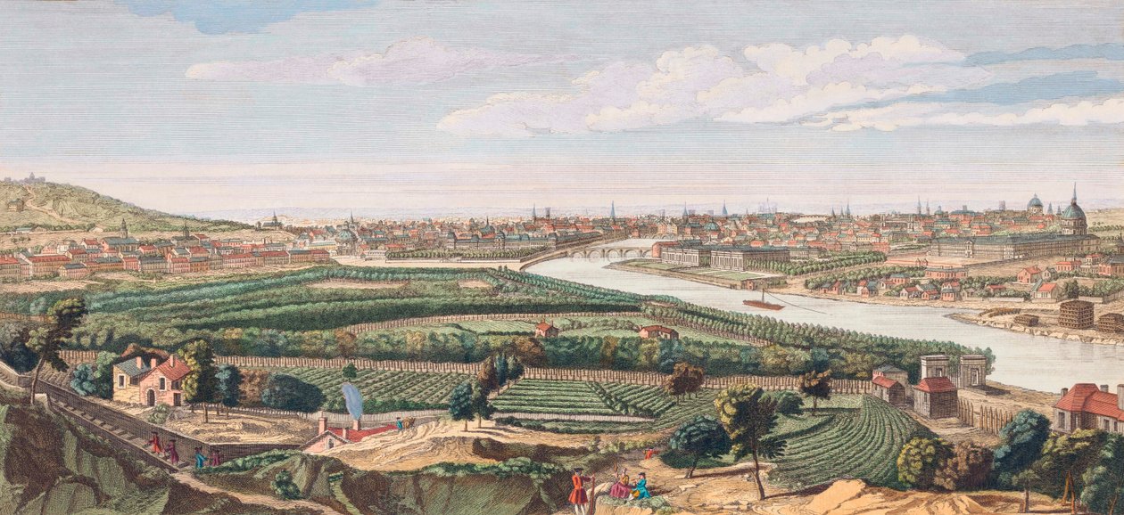 Paris im 18. Jahrhundert (Gravur) von Nathaniel Parr