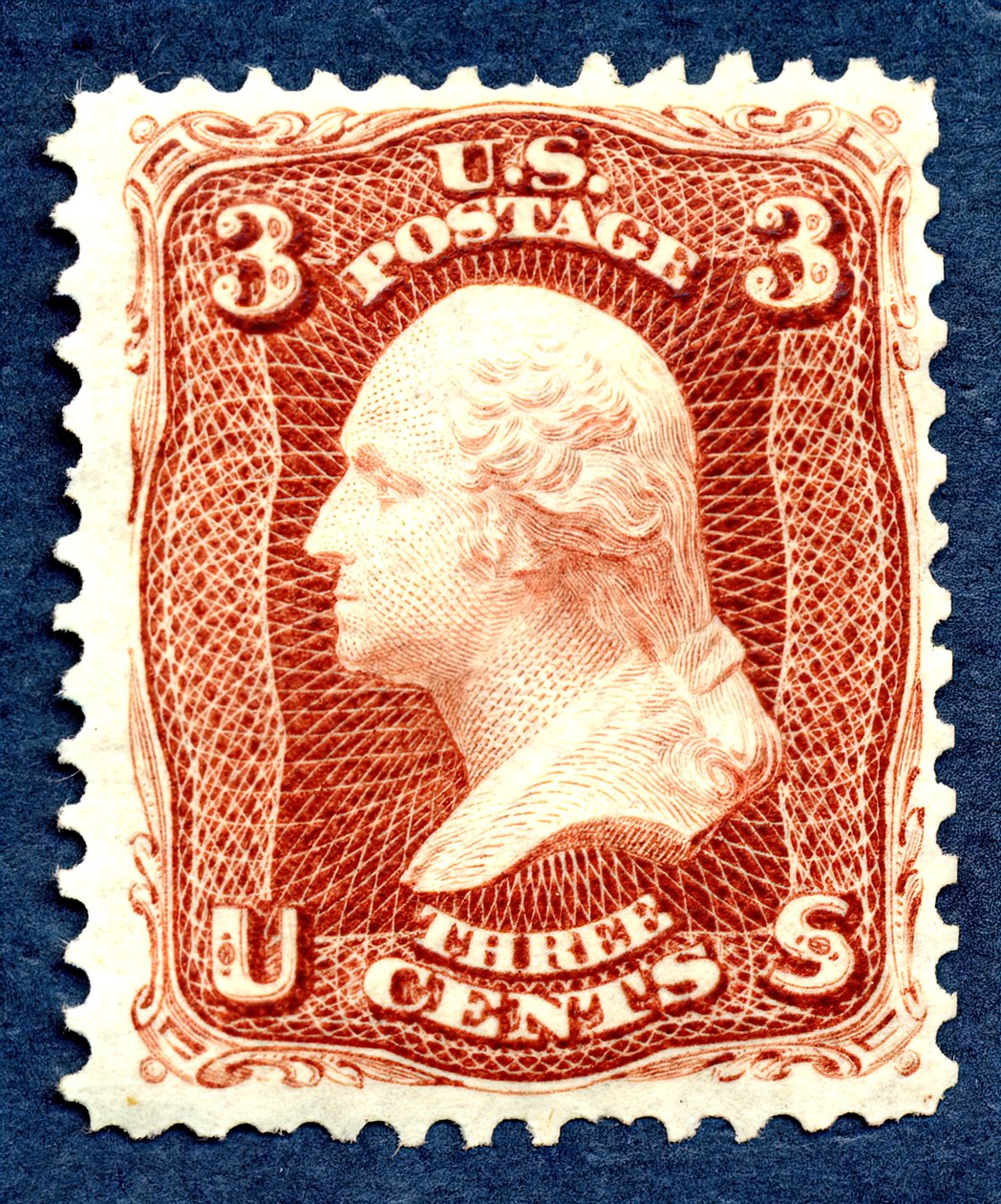 3c Washington Neuauflage Einzelstück, 1875 von National Bank Note Company