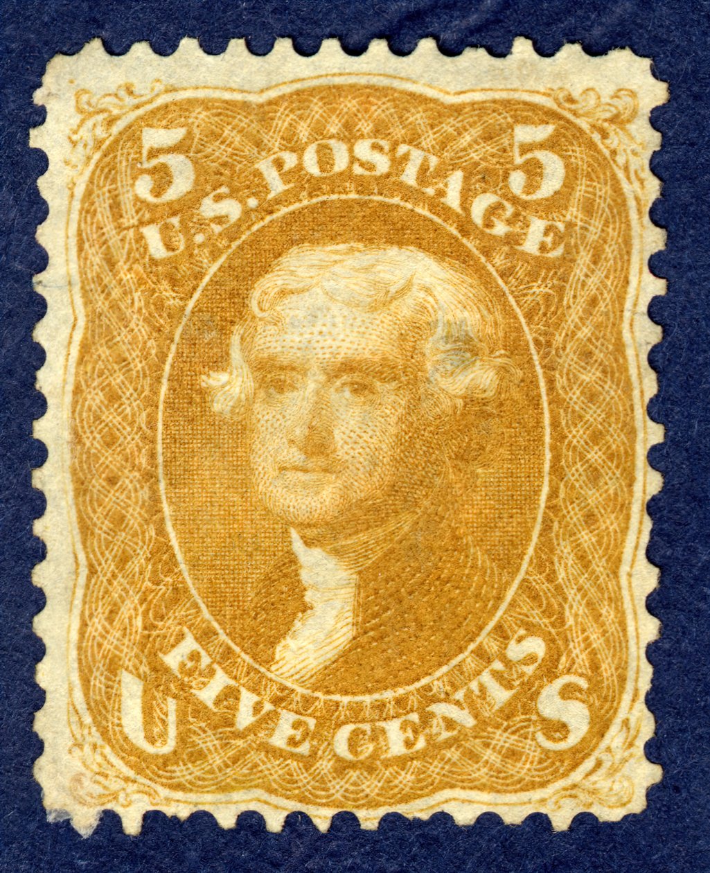 5c Jefferson Einzelstück, 1861 von National Bank Note Company