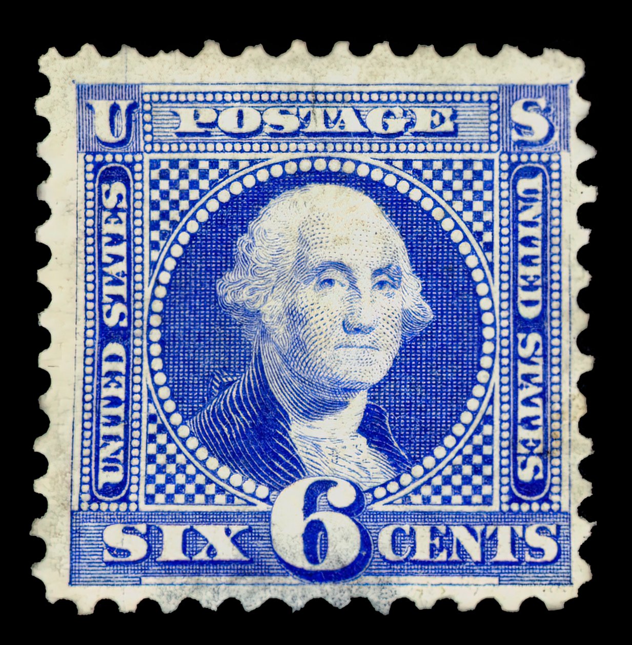 6c Washington Neuauflage Einzelstück von National Bank Note Company