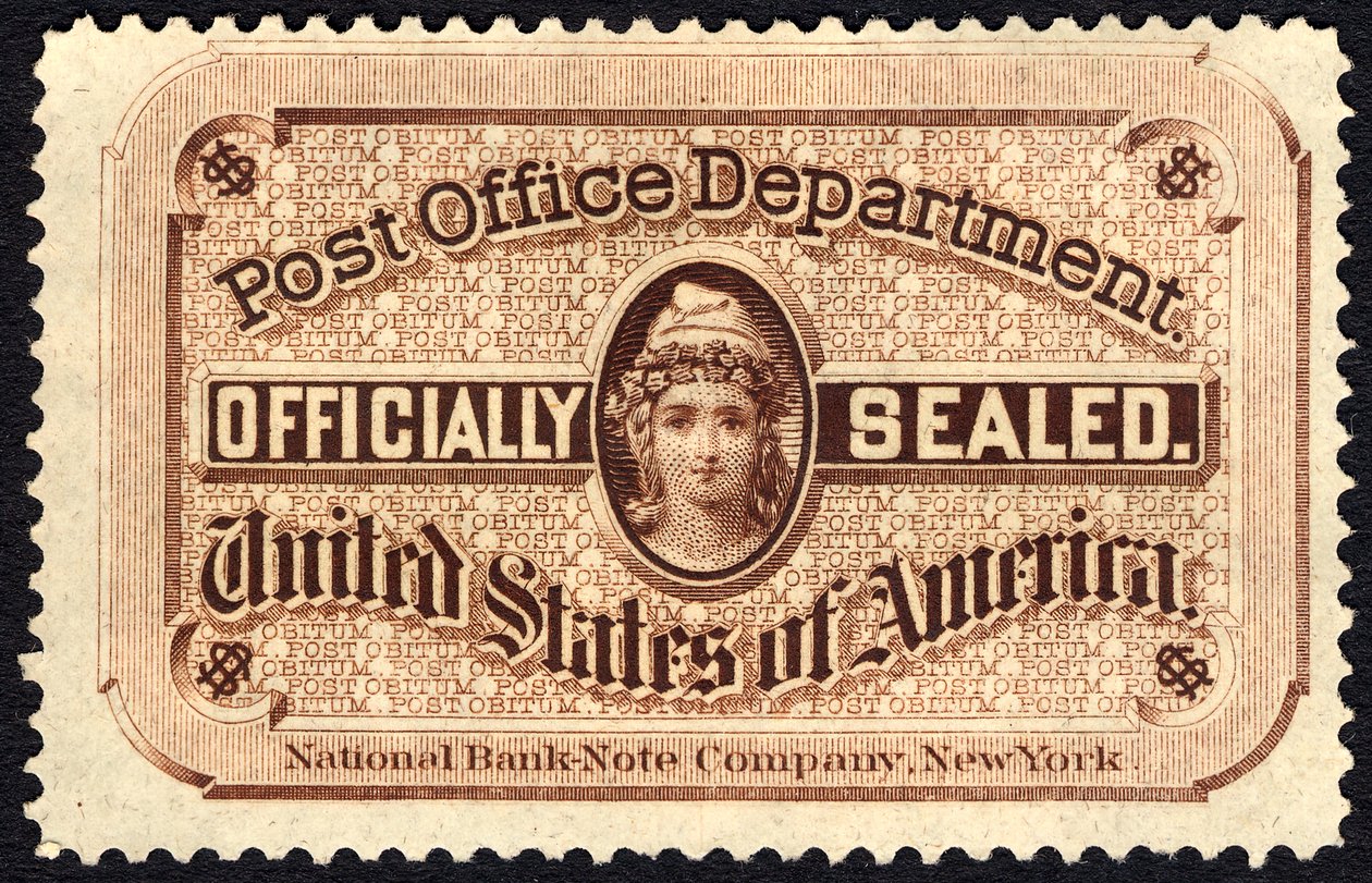 Postamtssiegel, 1877 von National Bank Note Company