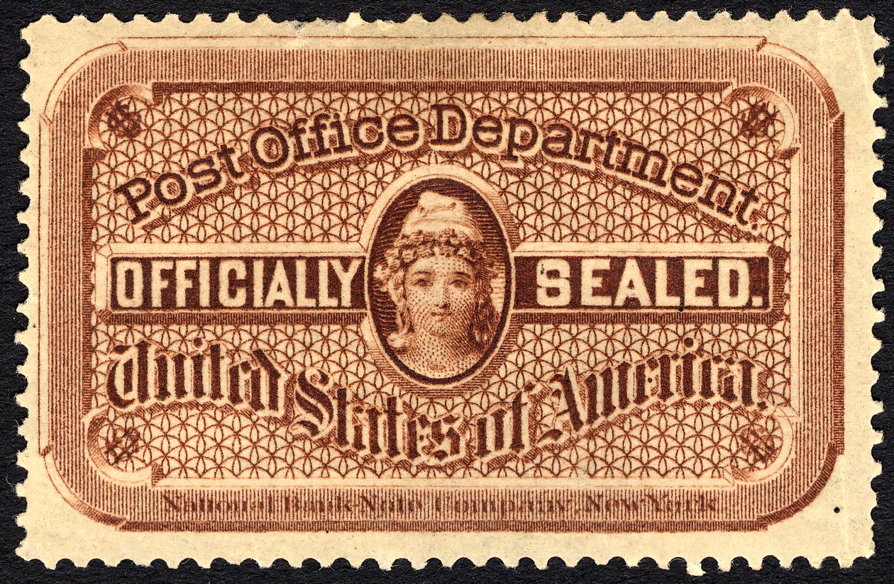 Postamtssiegel, ca. 1879 von National Bank Note Company