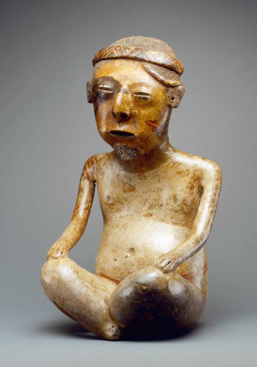 Sitzender Mann (Keramik) von Nayarit