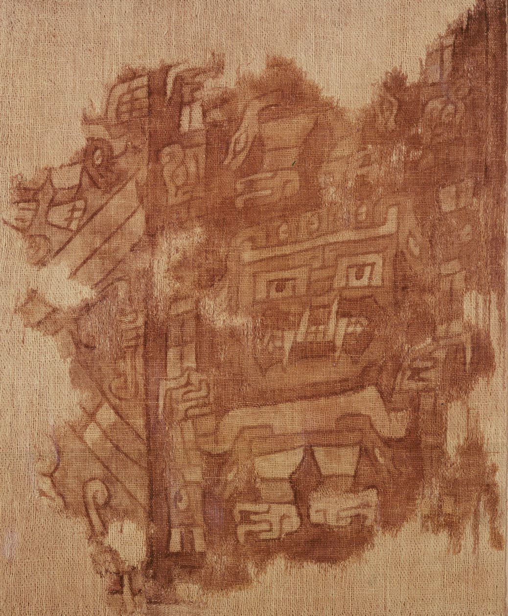 Wollfragment mit Götterfiguren, Nazca-Kultur von Nazca Culture