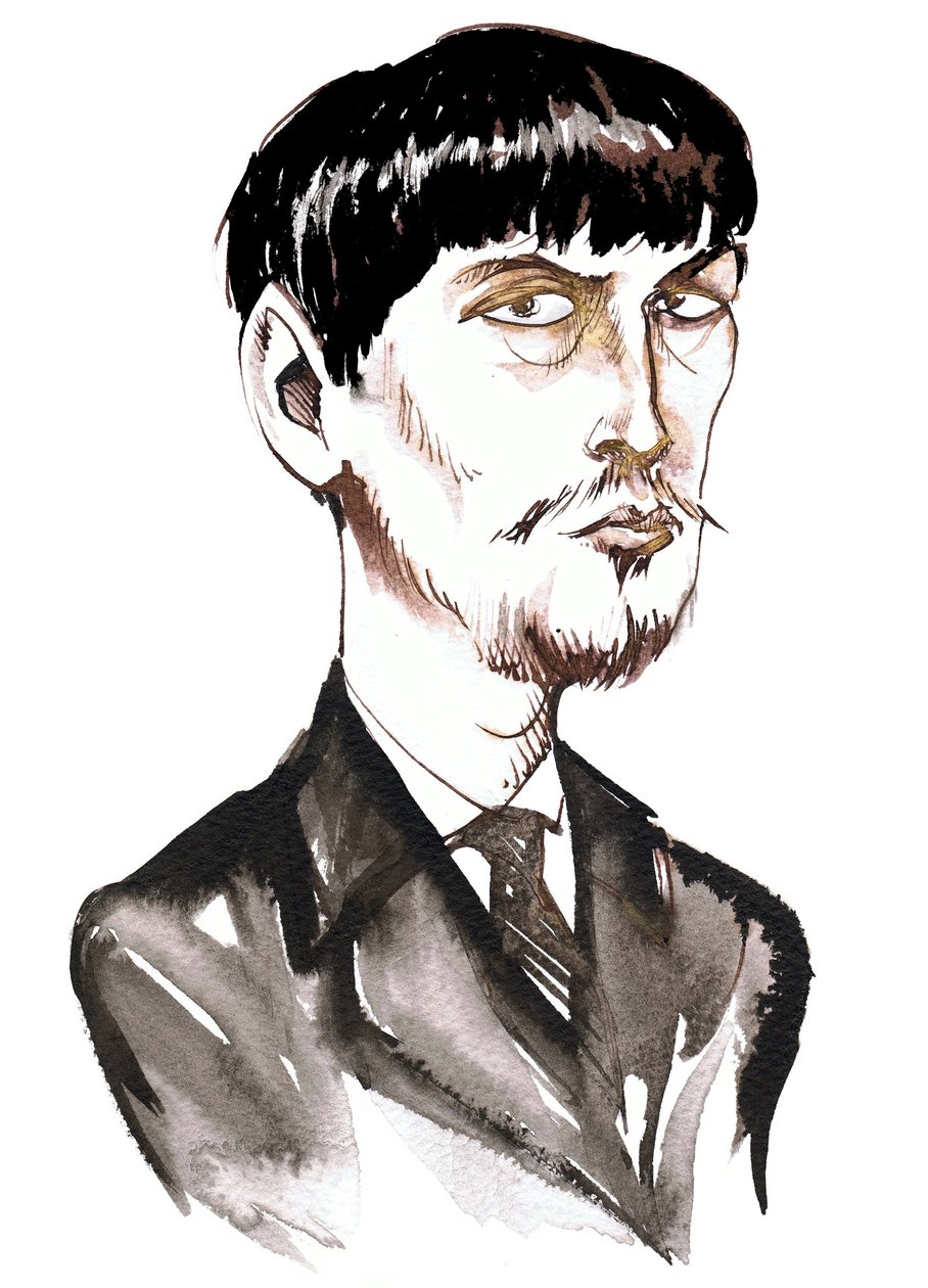 Claude Debussy, Karikatur von Neale Osborne