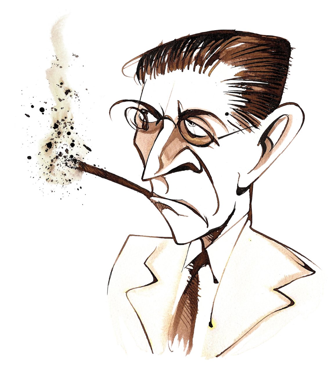 Alexander Zemlinsky, Karikatur von Neale Osborne