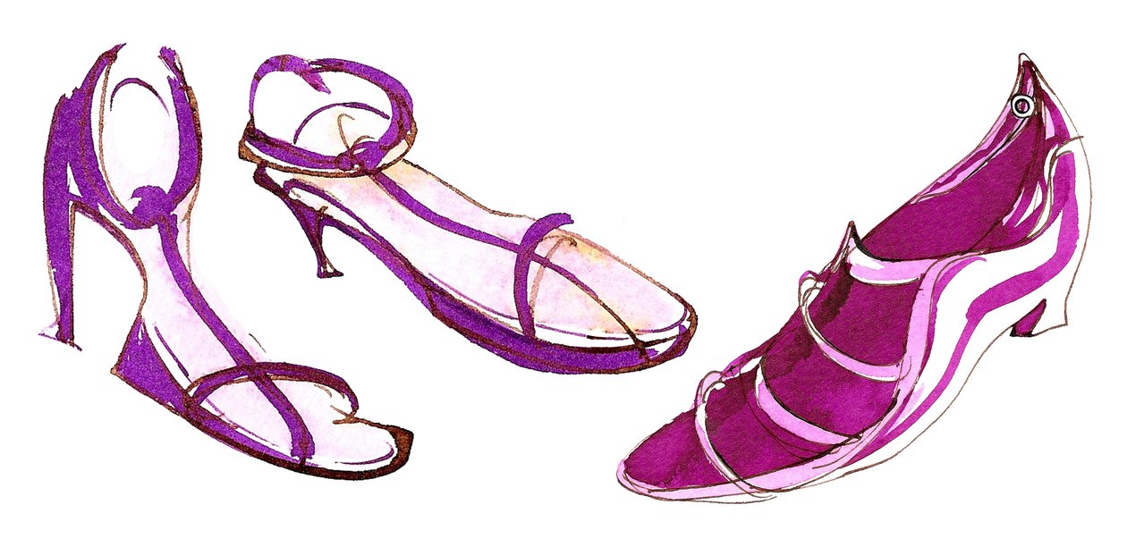 Verschiedene Sandalen - Illustration von Neale Osborne