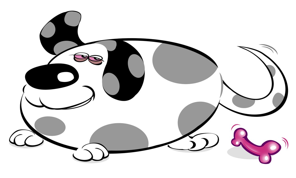 Punktierter Hund - Karikatur von Neale Osborne