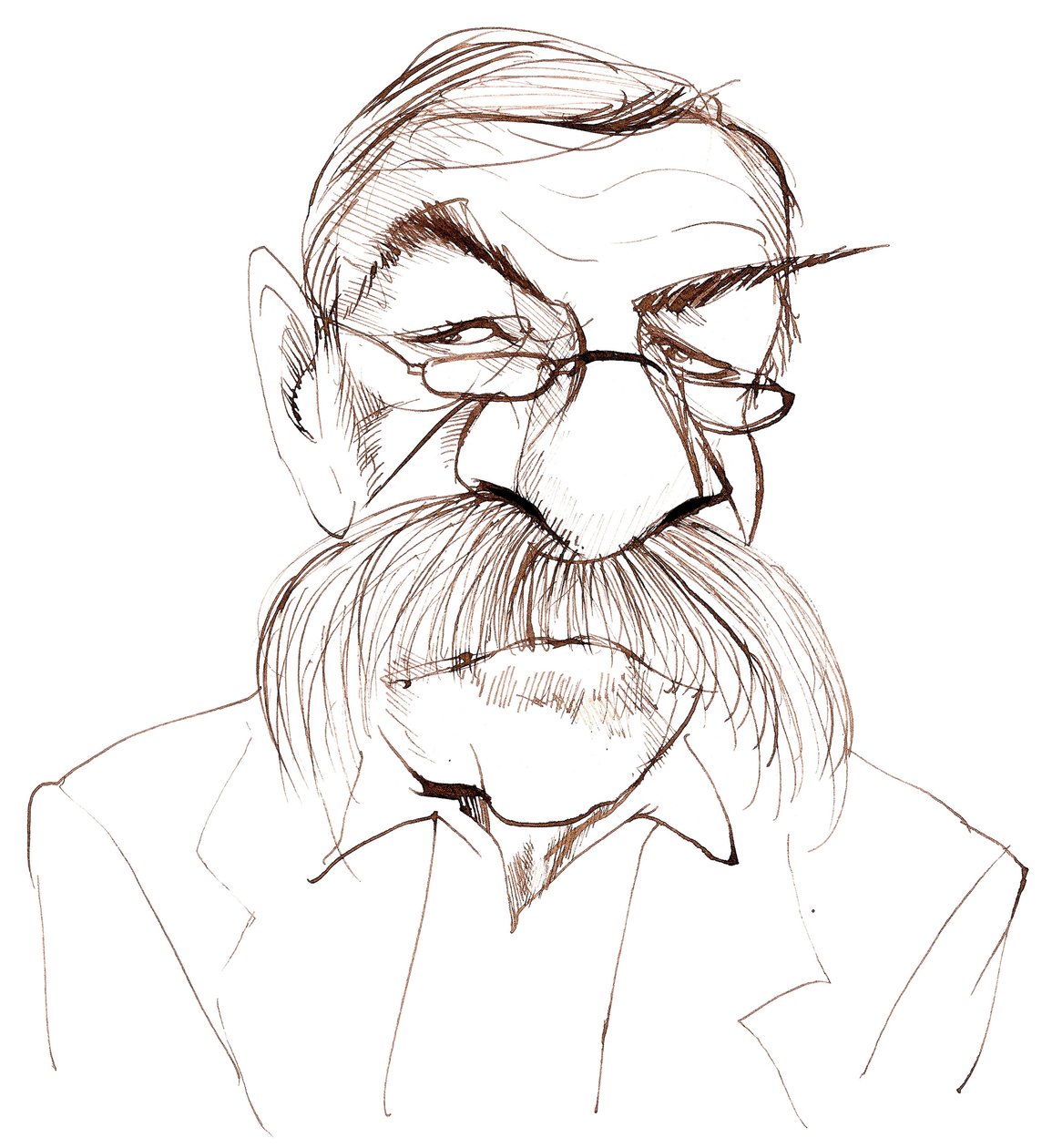 Günter Grass, deutscher Romanautor, Dichter, Dramatiker und Künstler; Karikatur von Neale Osborne