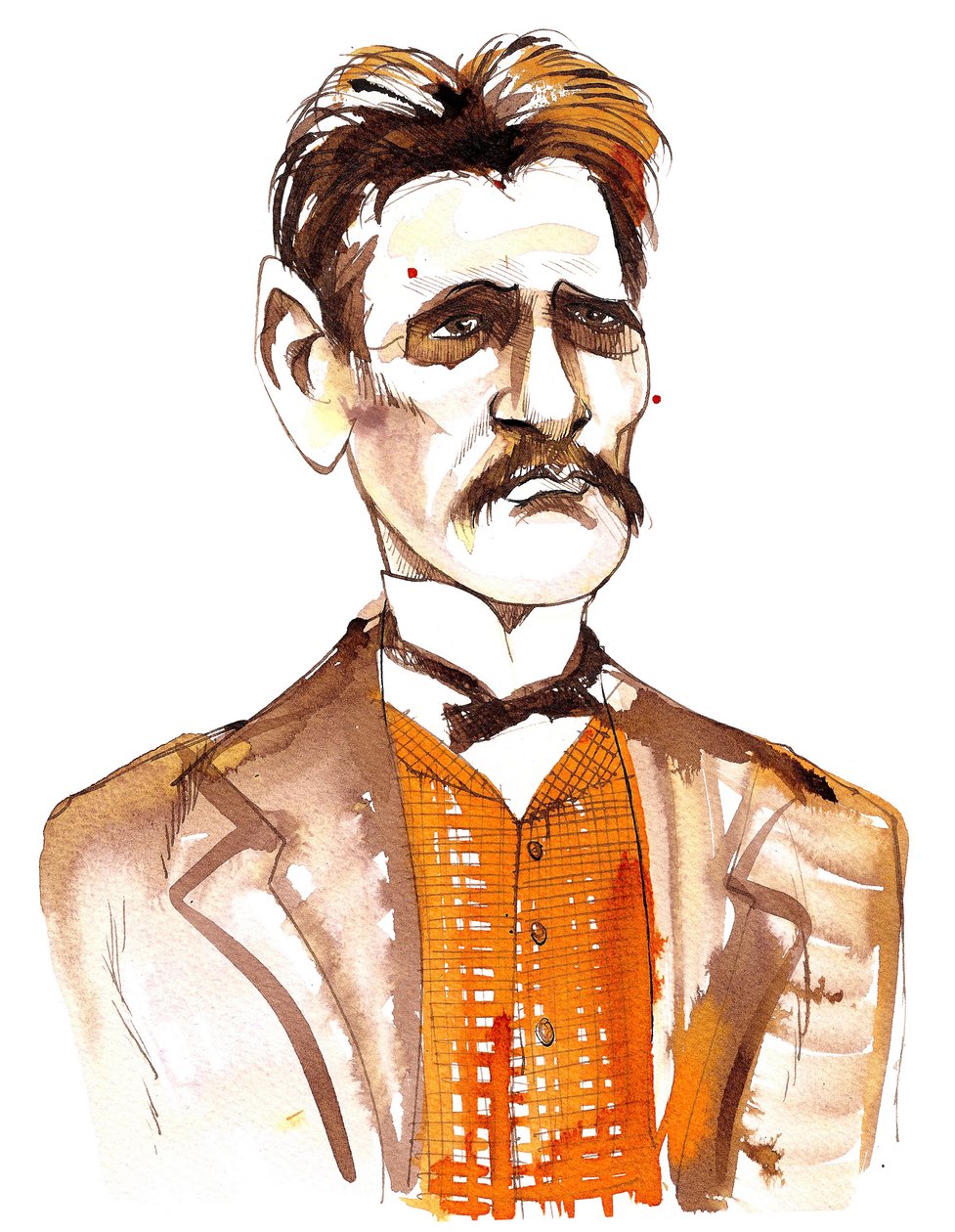 Jean Sibelius, karikiert als junger Mann von Neale Osborne