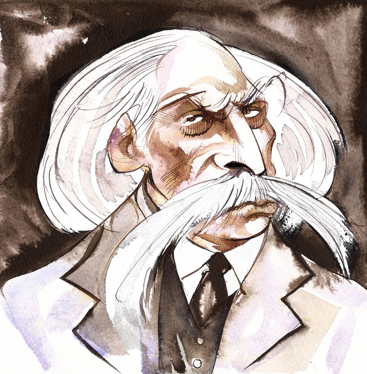 Karoly Goldmark - Karl Goldmark (ungarischer Komponist, 1830-1915) Karikatur in Farbe von Neale Osborne