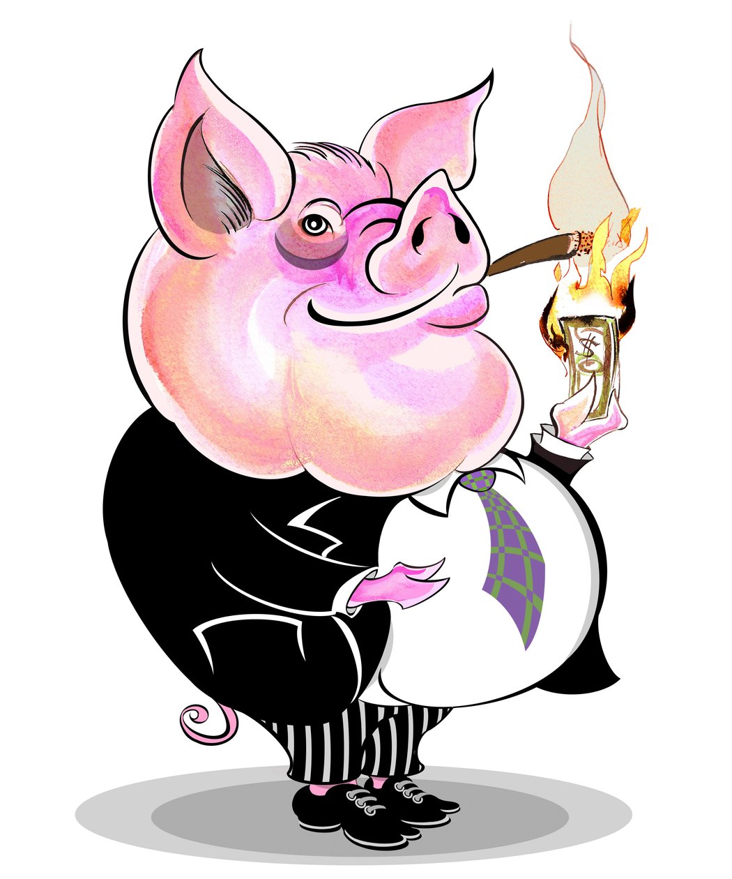 Sparschwein - allegorische Illustration von Neale Osborne