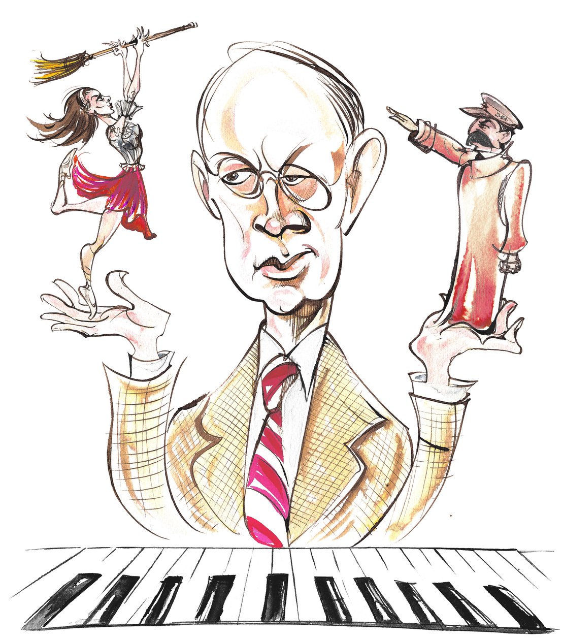 Sergey Prokofiev - Karikatur von Neale Osborne