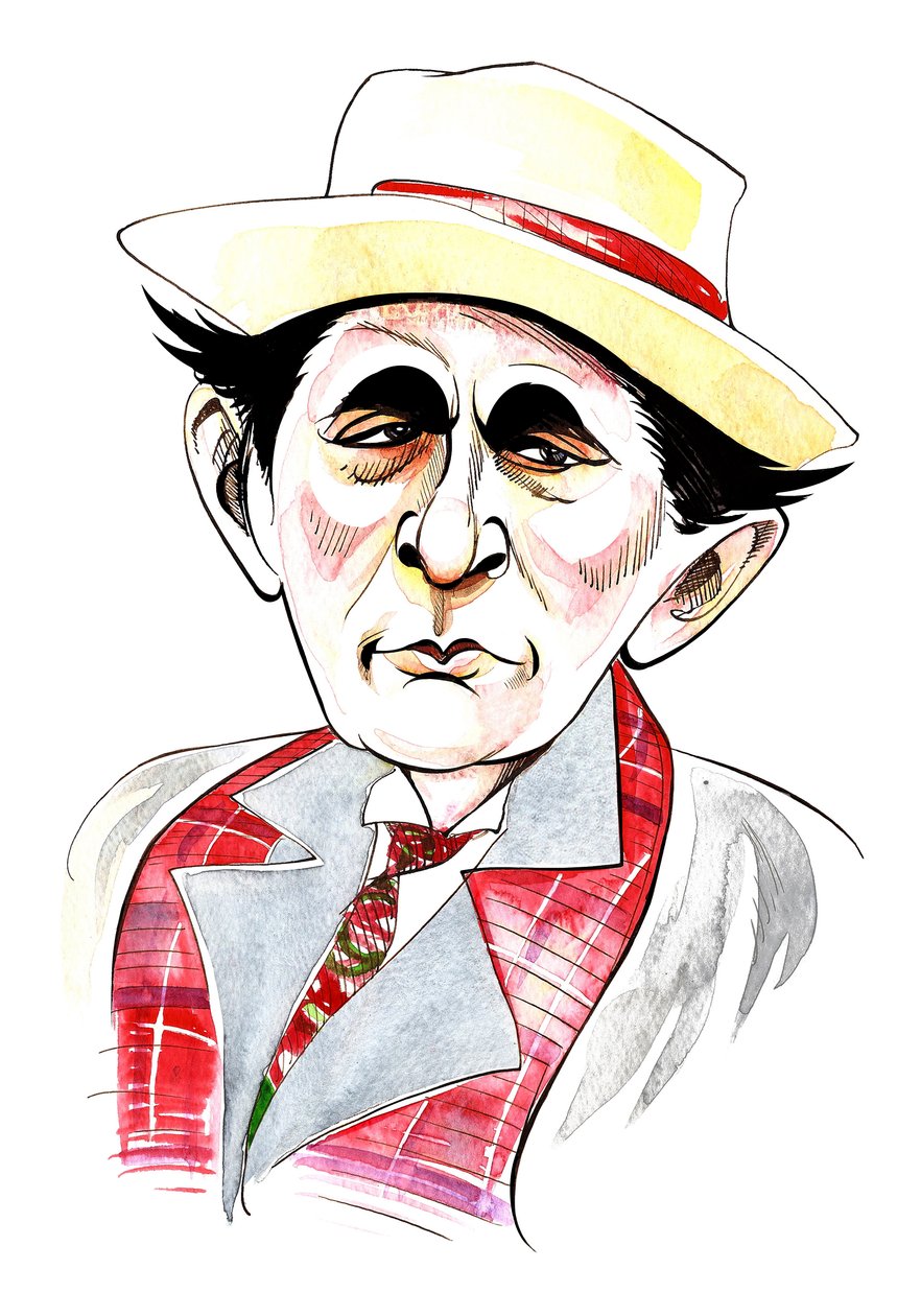Sylvester McCoy als Doctor Who in der BBC-Fernsehserie Doctor Who von Neale Osborne