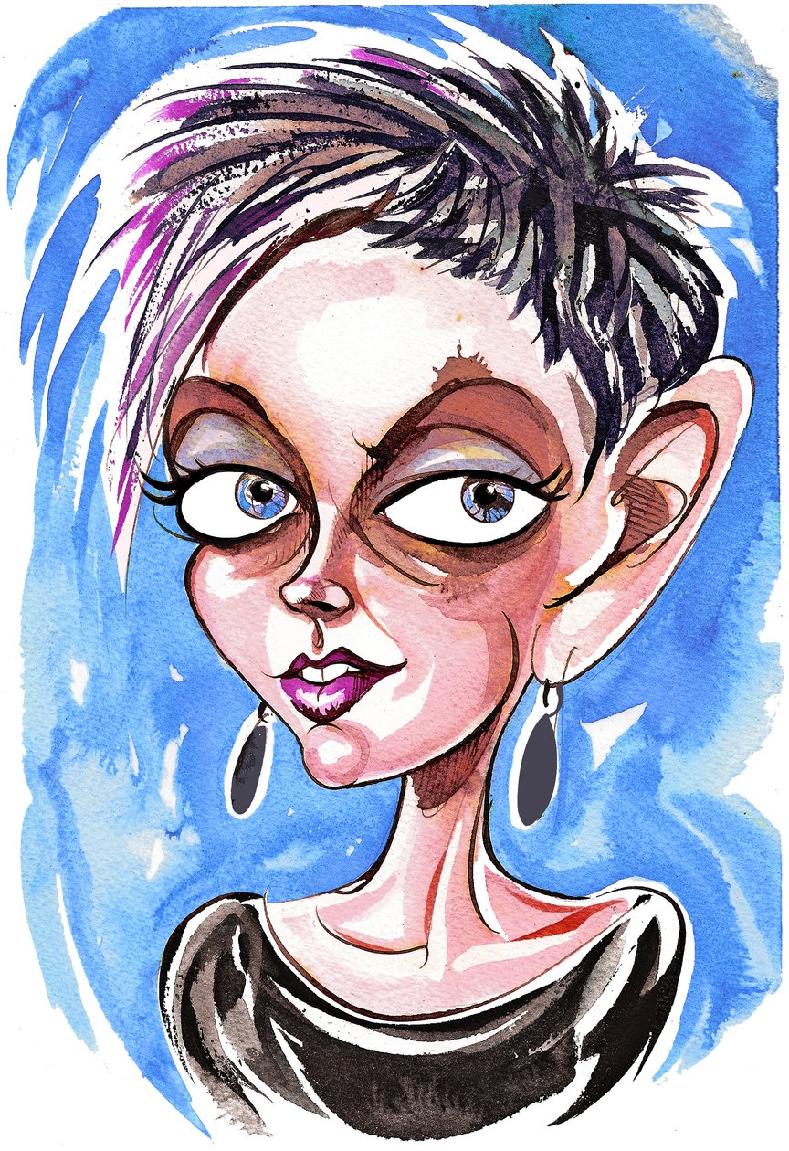 Tansy Davies - Karikatur von Neale Osborne