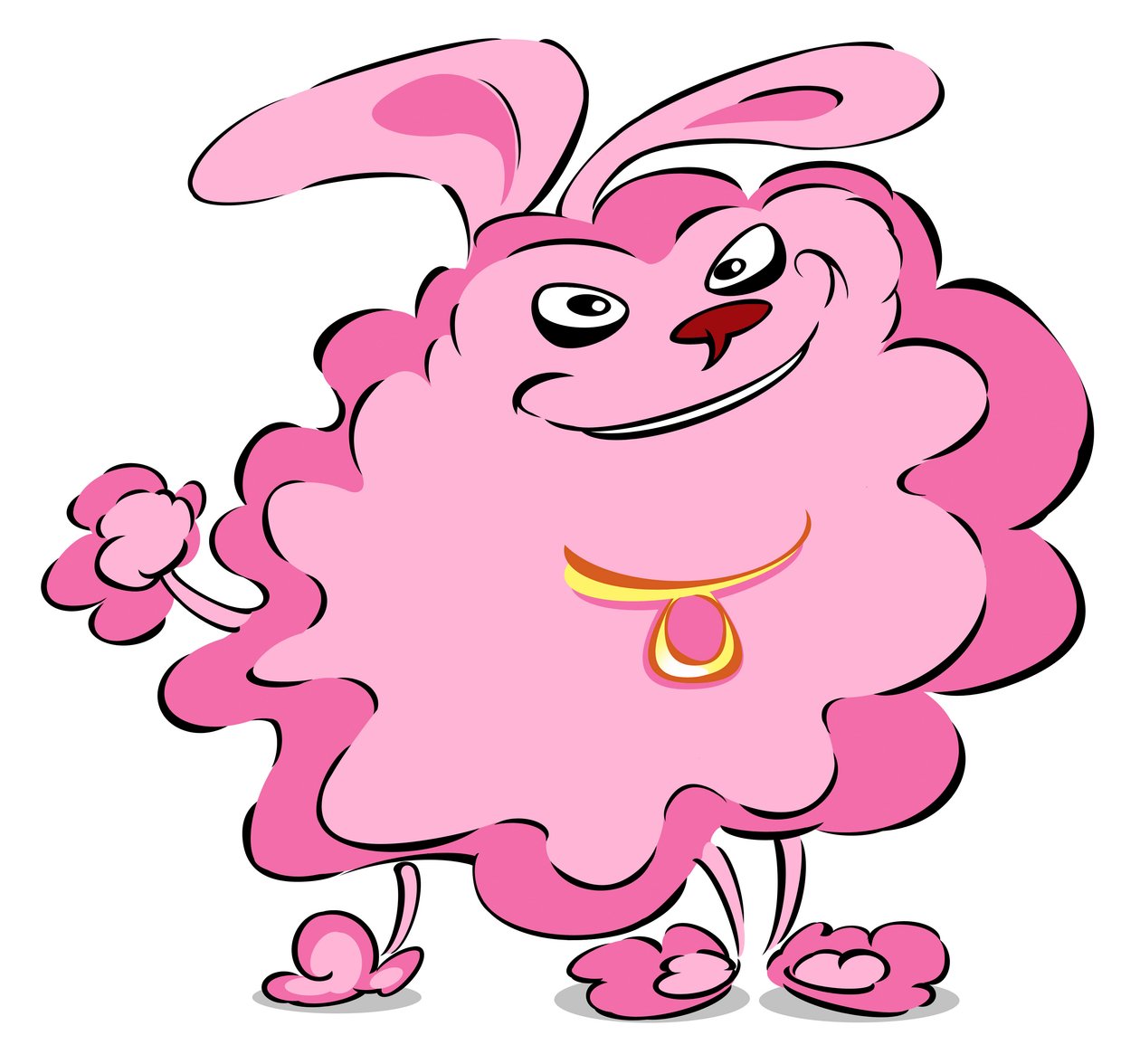 Pompom Pudel - Karikatur von Neale Osborne