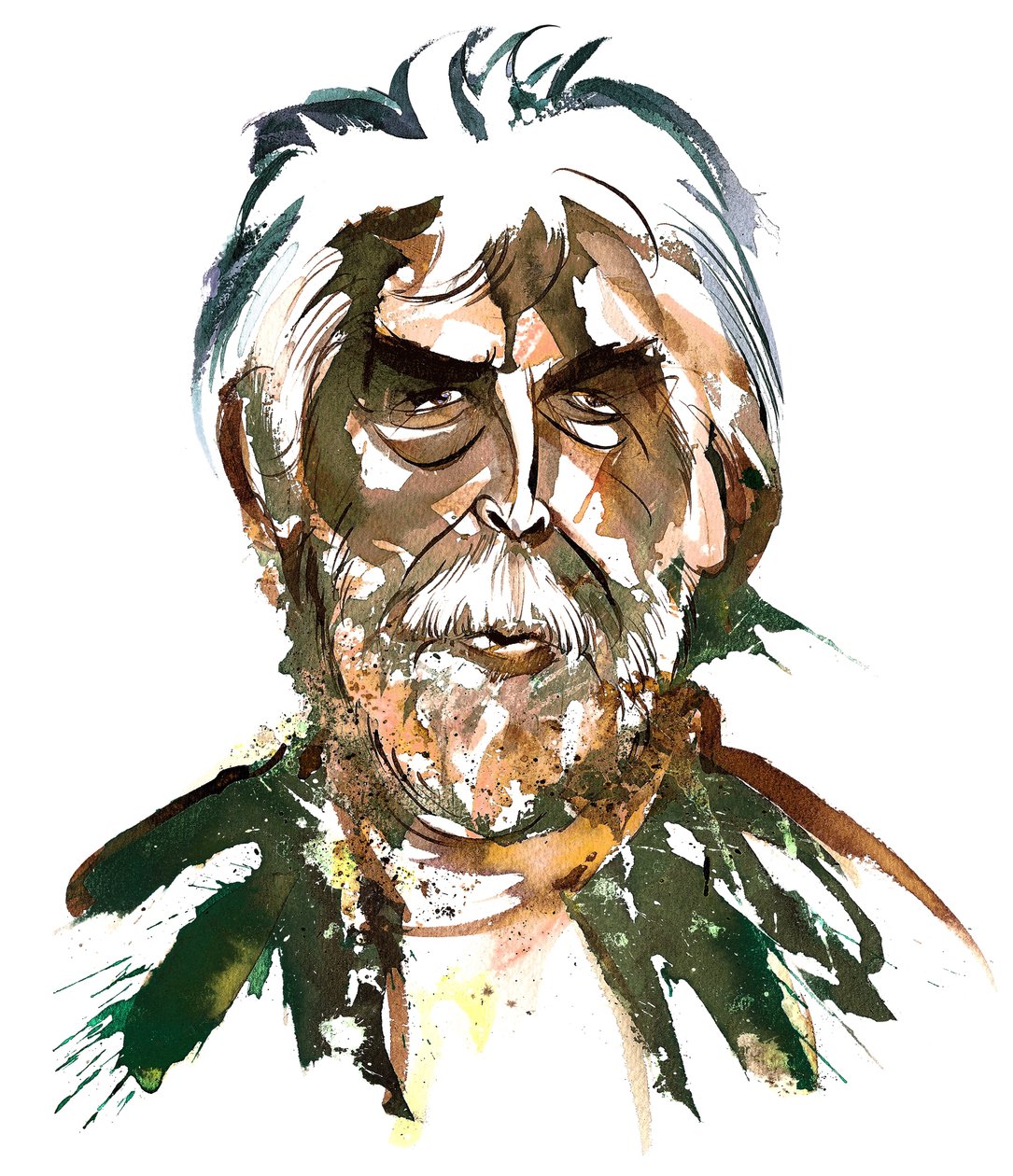 Sir Harrison Birtwistle - Farbkarikatur von Neale Osborne