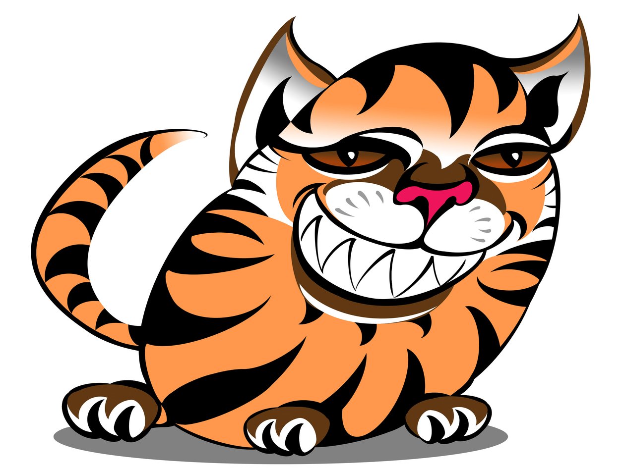Tigerkatze - Cartoon von Neale Osborne