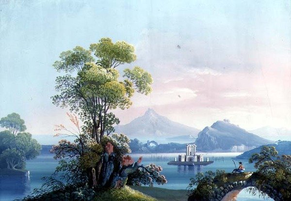 Neapel: Blick auf den Vesuv (Gouache) von Neapolitan School