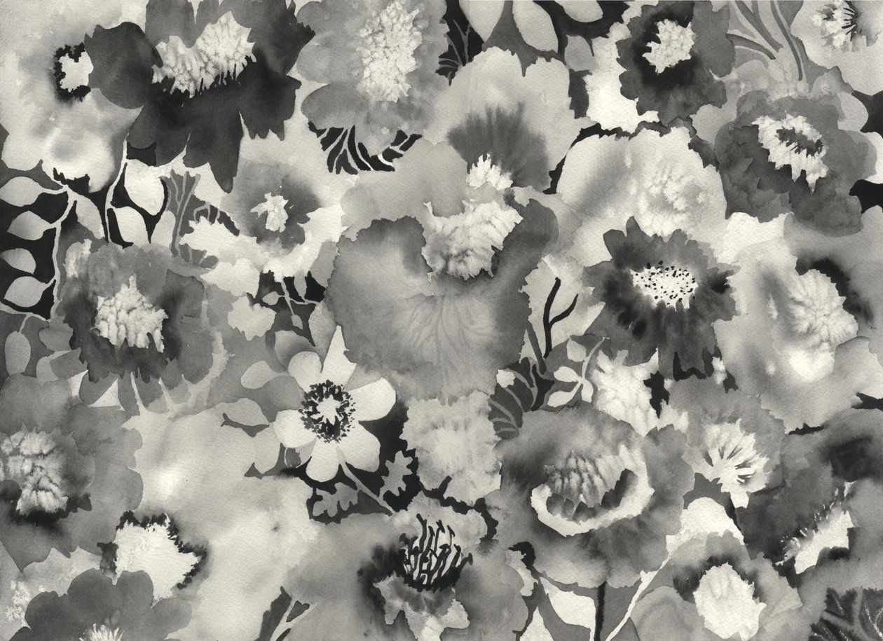 Blumen in Schwarz und Weiß von Neela Pushparaj