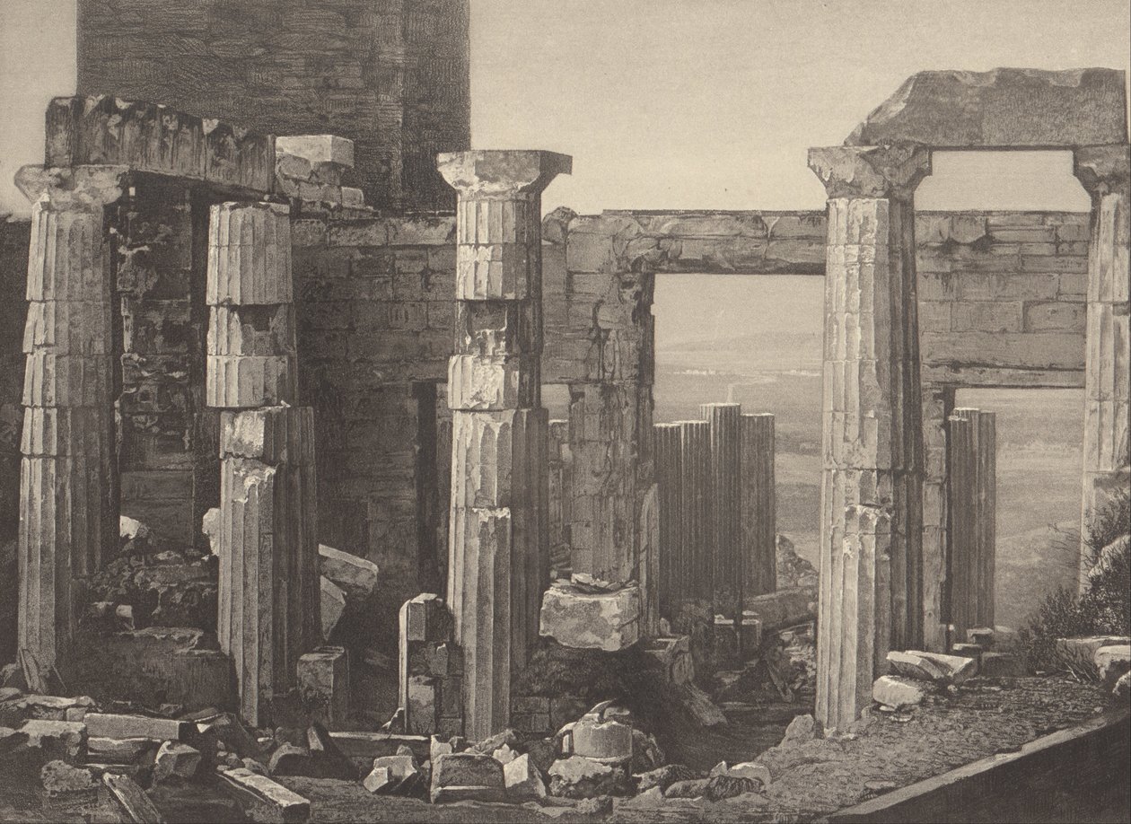 Griechenland. Die Propyläen in Athen. von Nöel Marie Paymal Lerebours