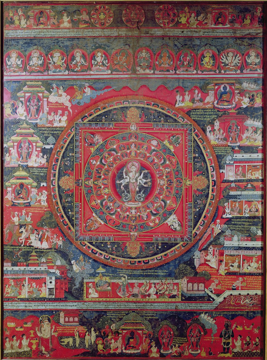 Mandala von Amoghapasa von Nepalese School