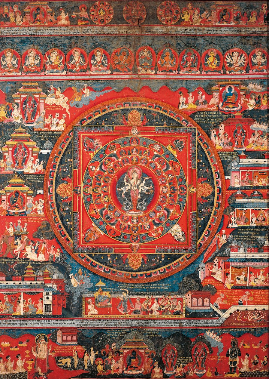 Mandala von Amoghapasa von Nepalese School