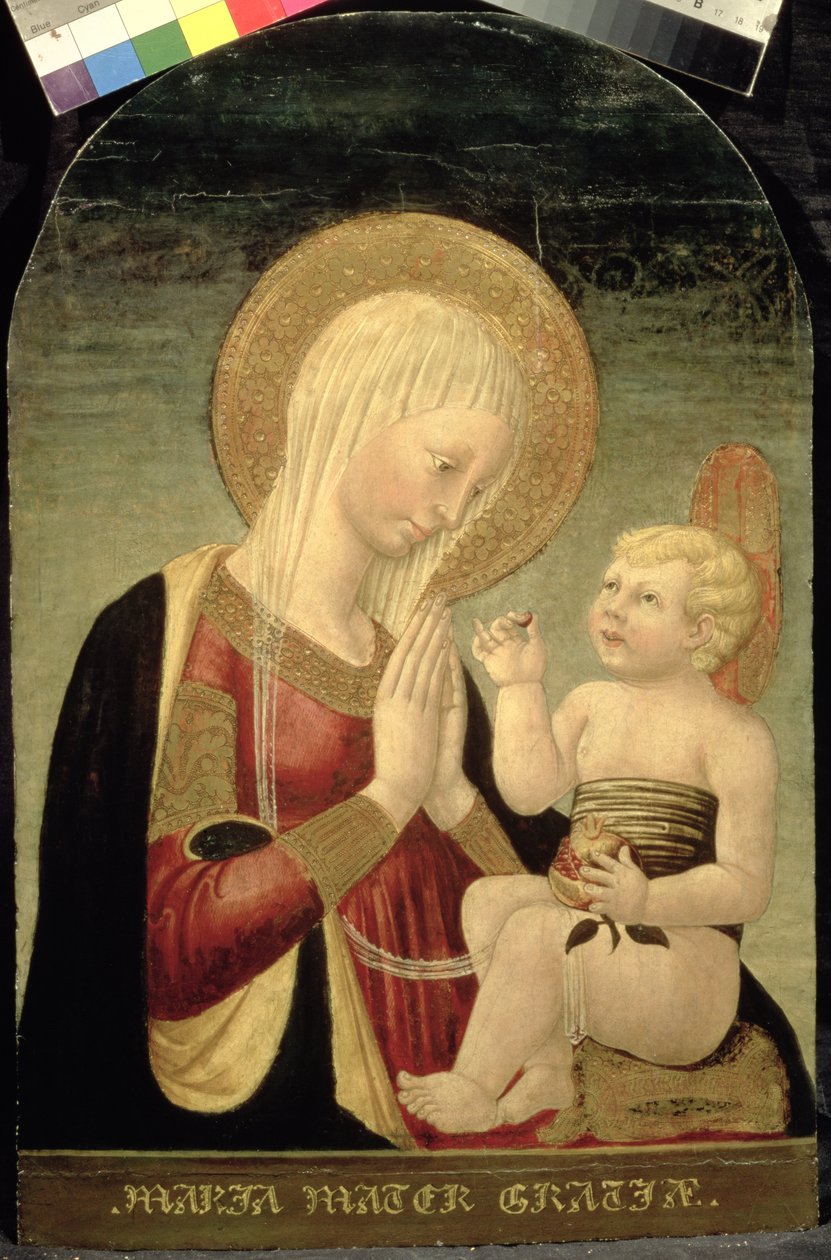 Madonna und Kind mit Granatapfel von Neri di Bicci