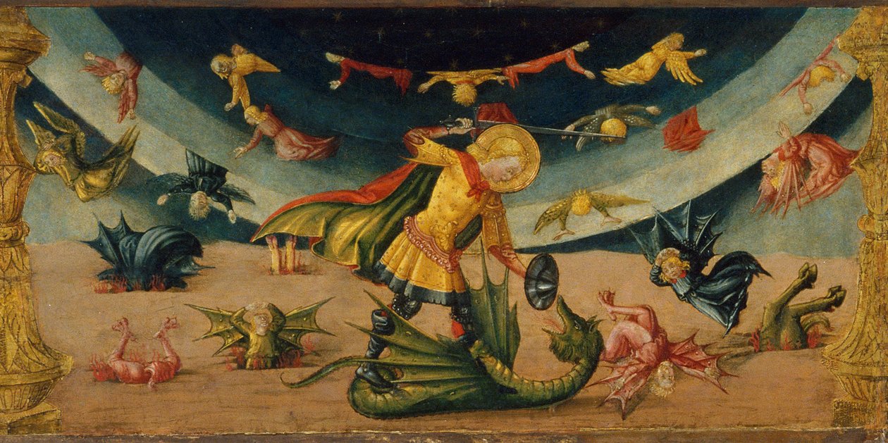 Sankt Michael und der Drache von Neri di Bicci