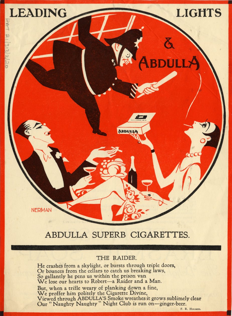 Abdulla Zigaretten, 1920er von Nerman