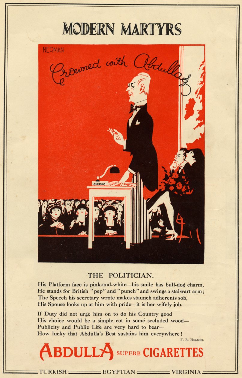 Abdulla-Zigaretten, 1927 von Nerman