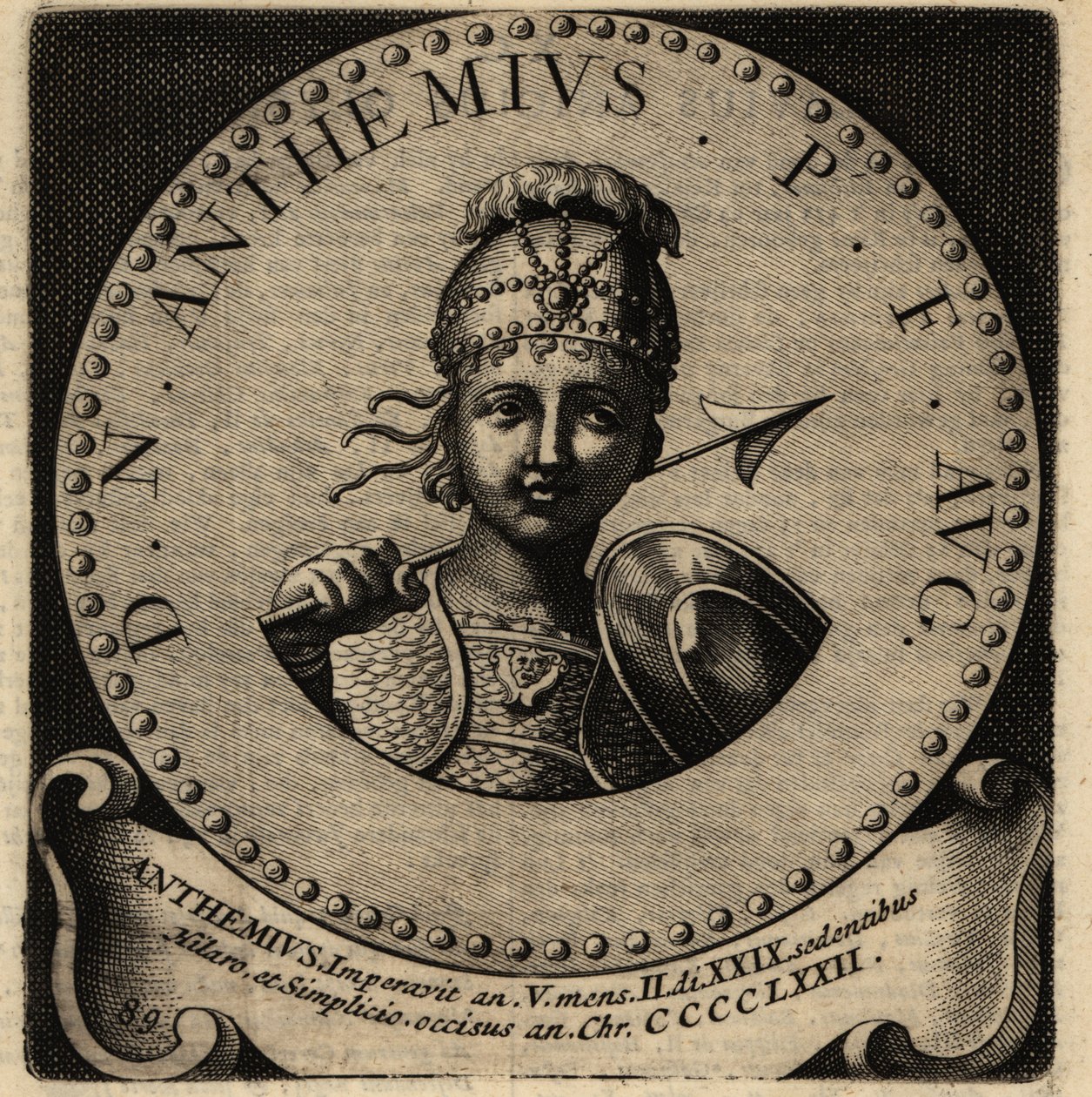 Porträt des römischen Kaisers Anthemius von Netherlandish School