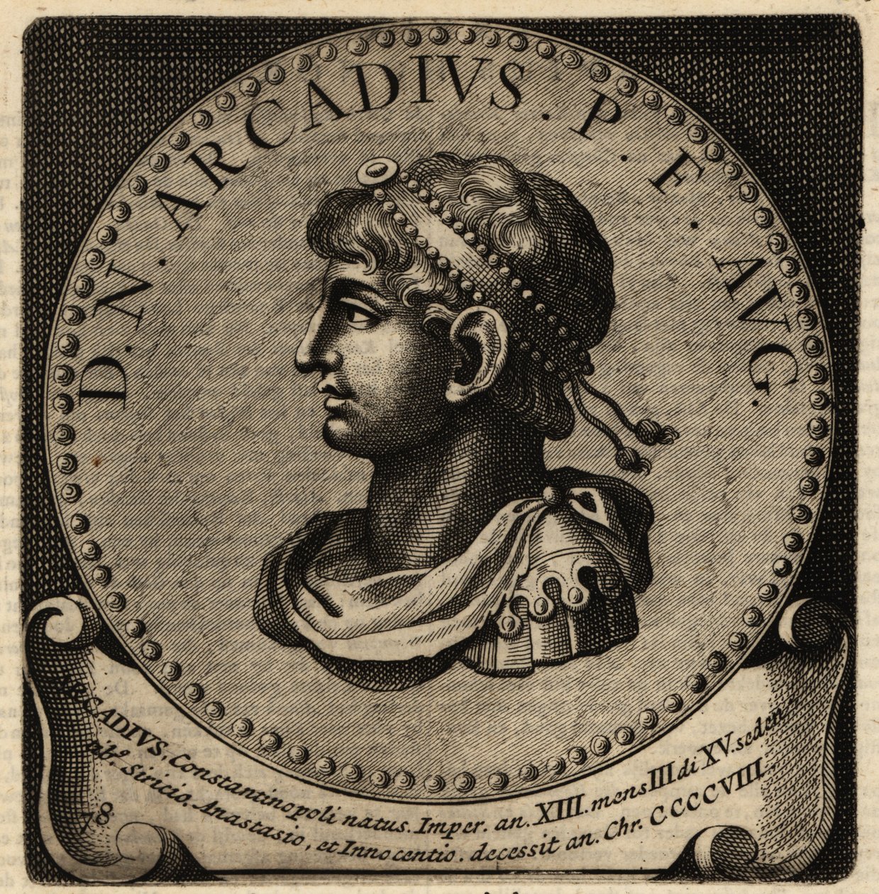 Porträt des römischen Kaisers Arcadius von Netherlandish School