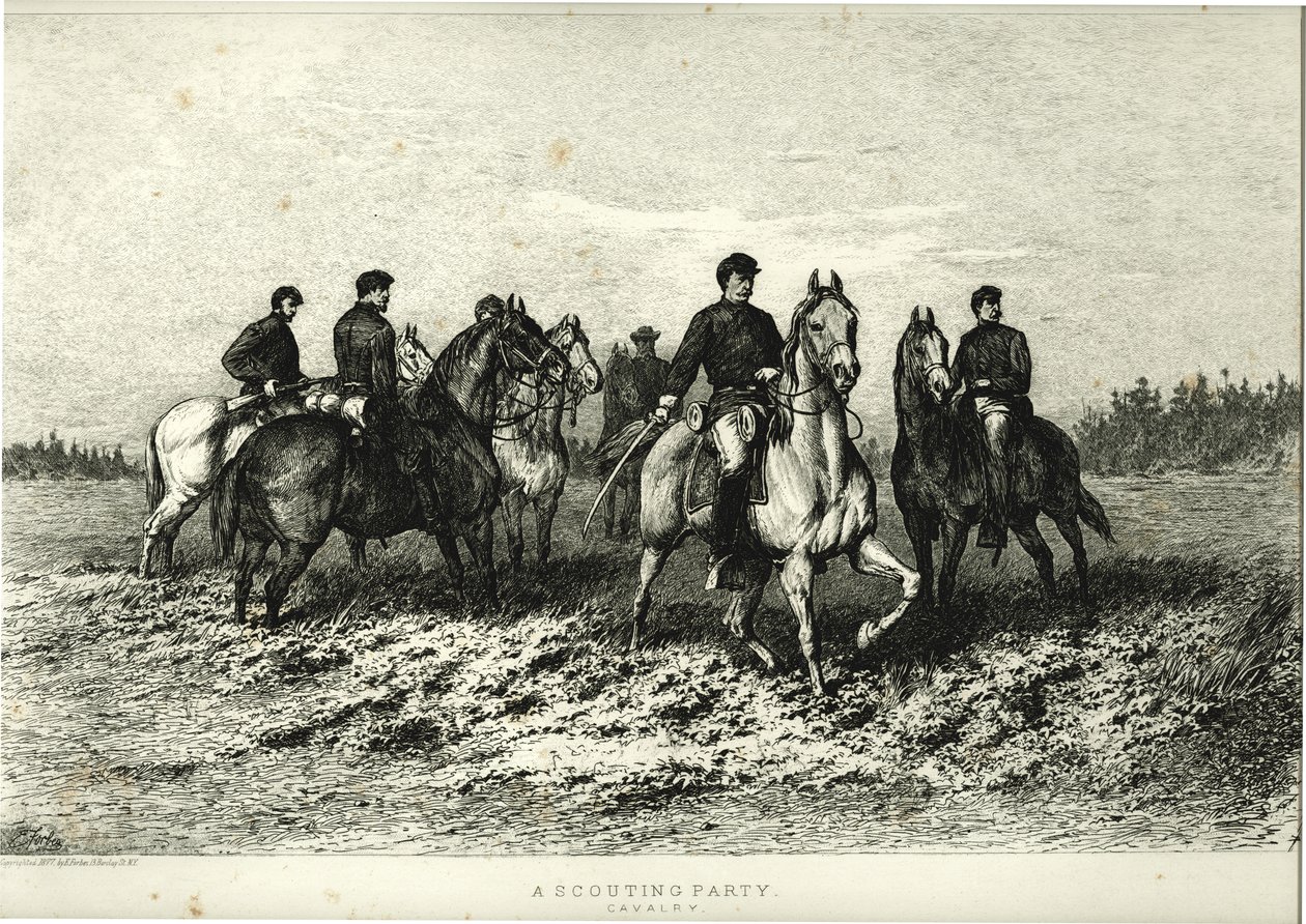 Eine Spähtruppe. Kavallerie von Edwin Austin Forbes