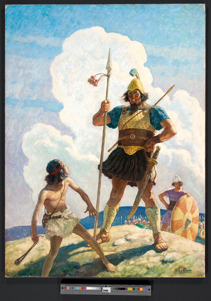 David und Goliath, ca. 1939 von Newell Convers Wyeth