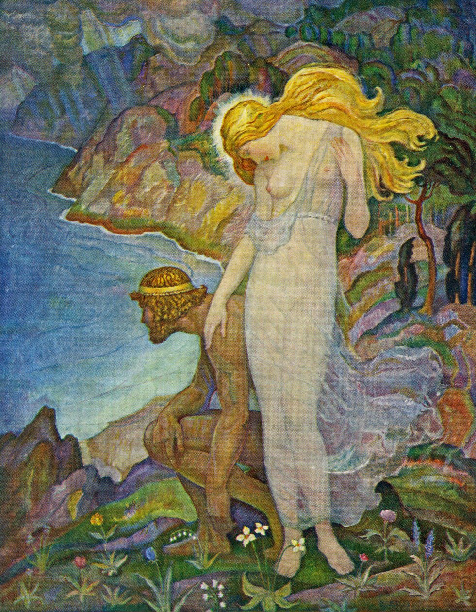 Odysseus und Kalypso von Newell Convers Wyeth