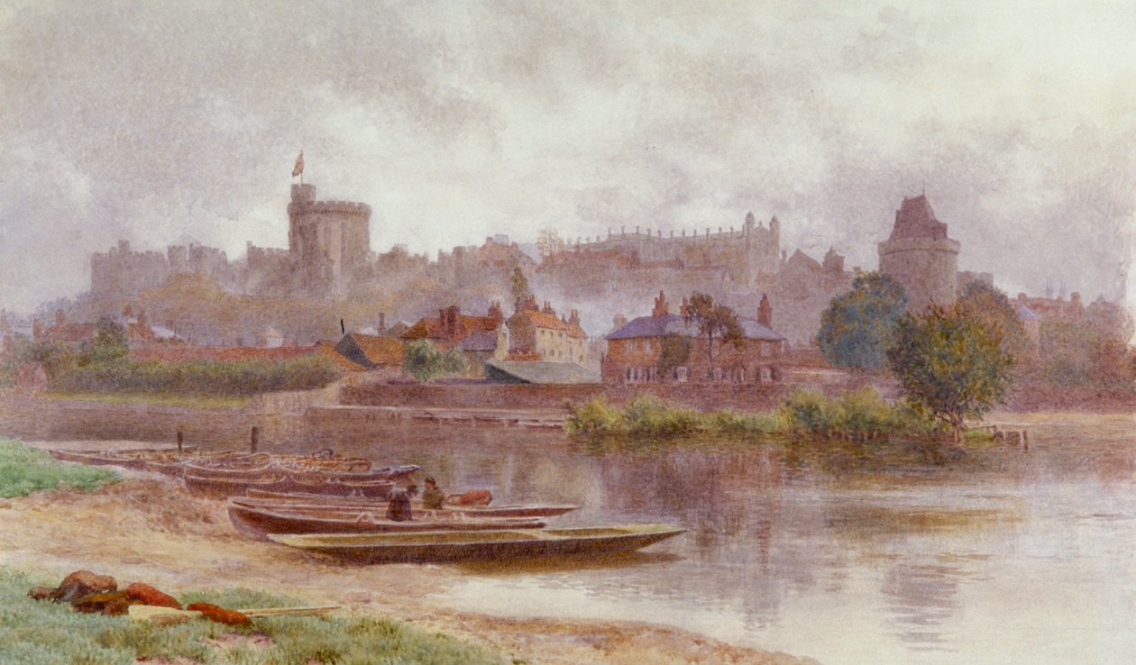 Windsor Castle im Dämmerlicht, ca. 1874-1914 von Newton Benett