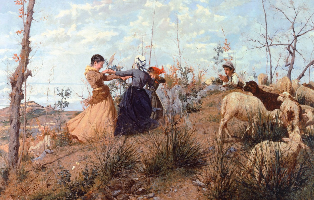 Ringelreihen, von Niccolo Cannicci (1846-1906) von Niccolo Cannicci