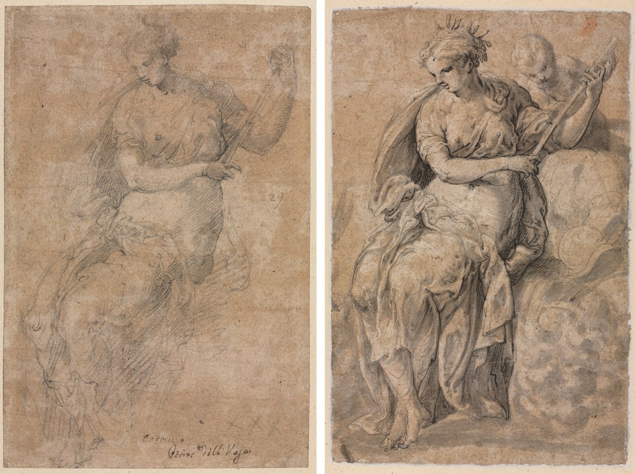 Allegorische Figur (recto und verso) von Niccolo dell