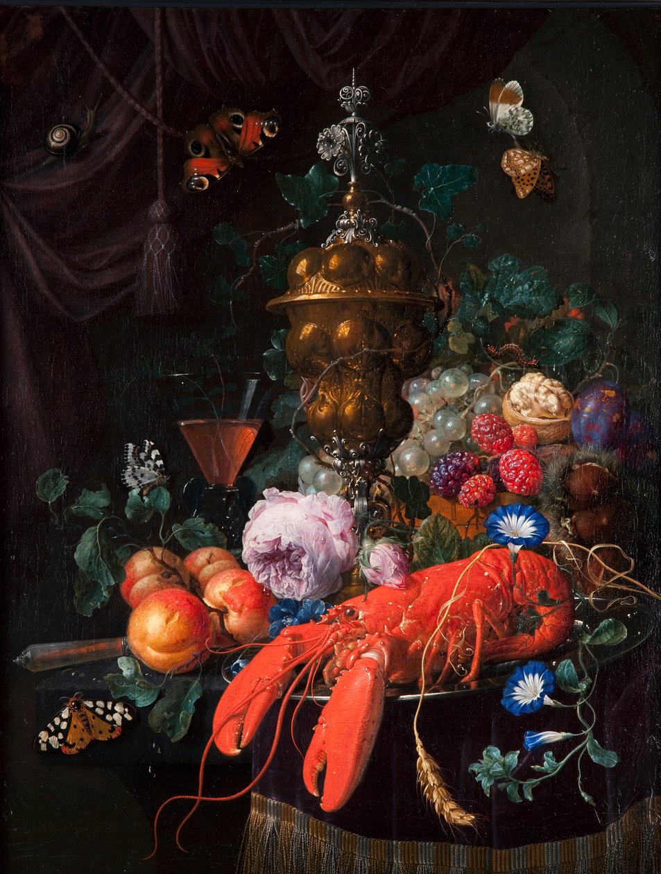 Stillleben mit Hummer, 1678 von Nicholaes van Verendael